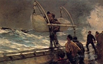 ウィンスロー・ホーマー Painting - 遭難の信号 リアリズム海洋画家ウィンスロー・ホーマー